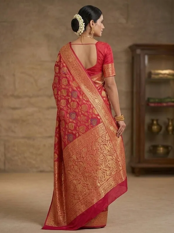 Sindhuja_Fashion_House_Woven_Banarasi_Silk_Blend_Saree_(Red)
