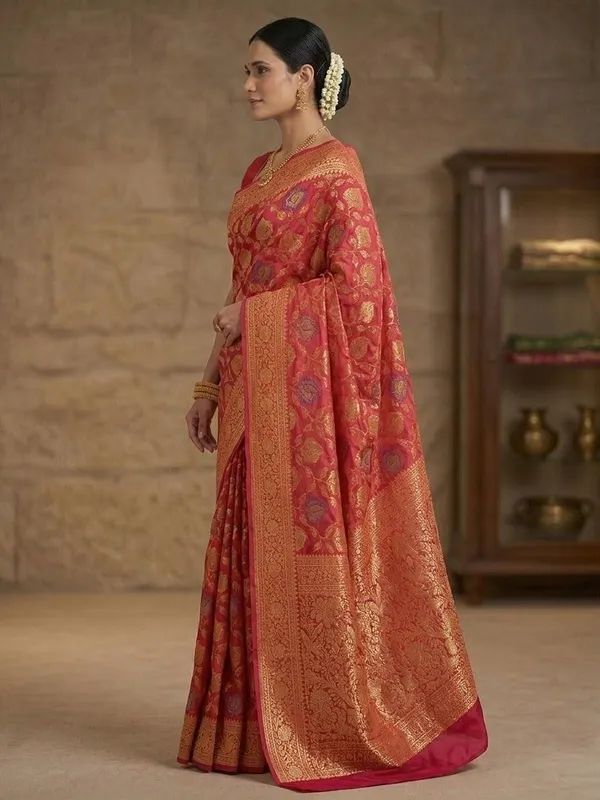 Sindhuja_Fashion_House_Woven_Banarasi_Silk_Blend_Saree_(Red)