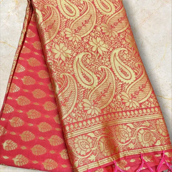 Sindhuja_Fashion_House_Paisley,_Woven_Banarasi_Silk_Blend_Saree_(Orange)
