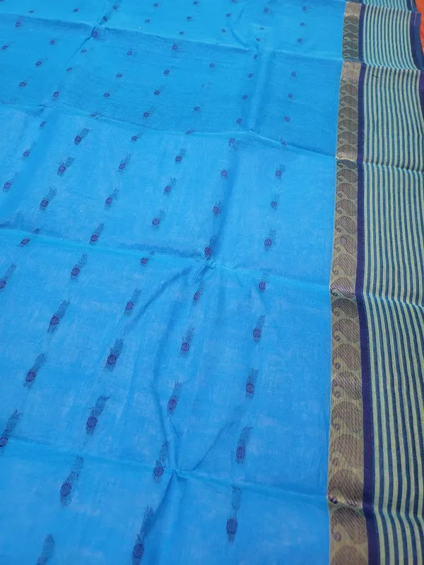 Sindhuja_Fashion_House_Printed_Tant_Pure_Cotton_Saree_(Blue)