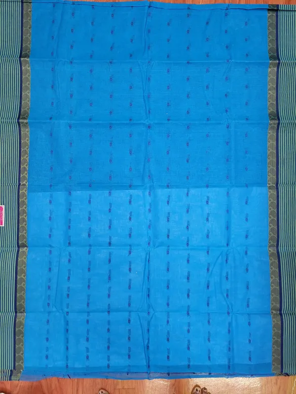 Sindhuja_Fashion_House_Printed_Tant_Pure_Cotton_Saree_(Blue)