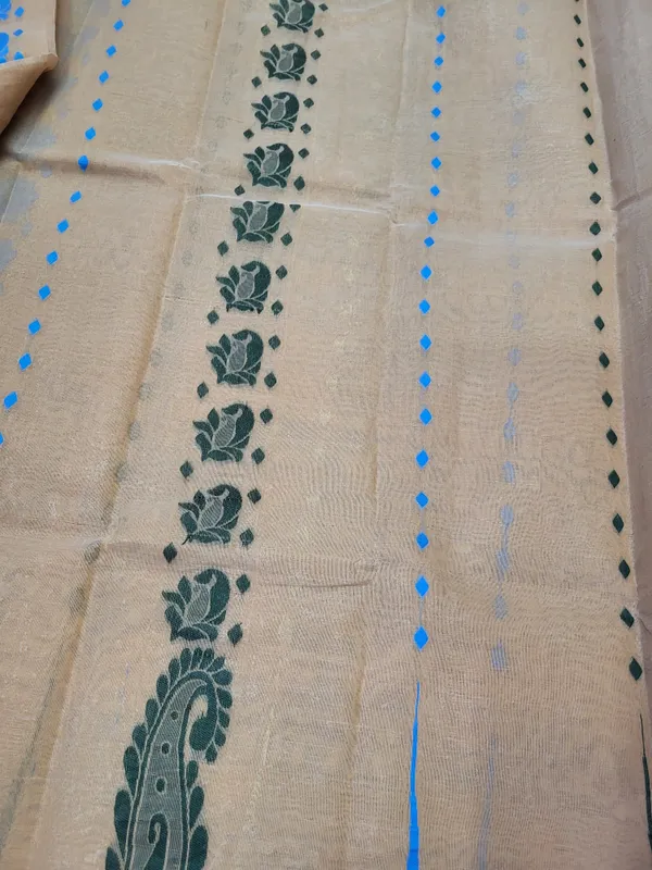 Sindhuja_Fashion_House_Floral_Print_Tant_Cotton_Silk_Saree_(Beige)