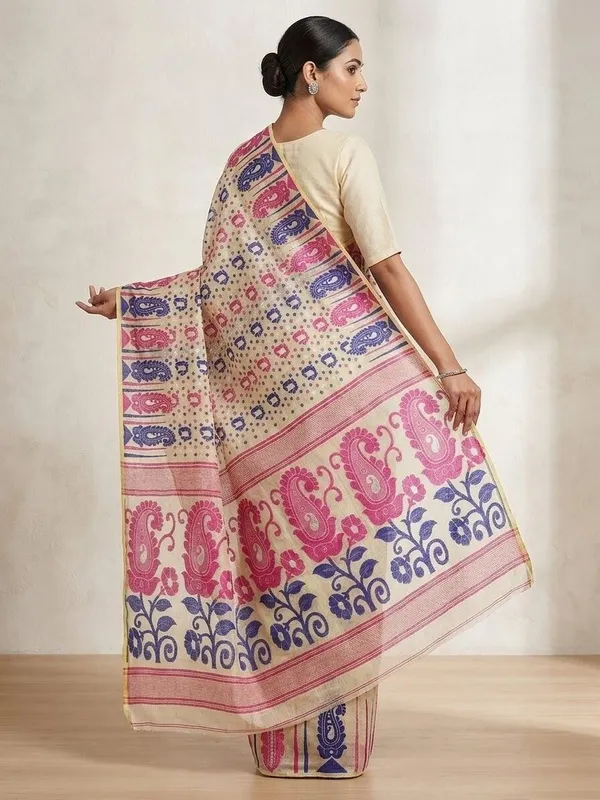 Sindhuja_Fashion_House_Printed_Tant_Cotton_Silk_Saree_(Multicolor)
