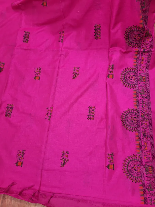 Sindhuja_Fashion_House_Embroidered,_Woven,_Geometric_Print,_Floral_Print_Madhubani_Khadi_Saree_(Pink,_Red)