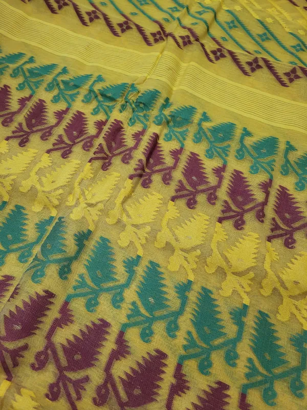 Sindhuja_Fashion_House_Printed_Jamdani_Cotton_Blend_Saree_(Multicolor)