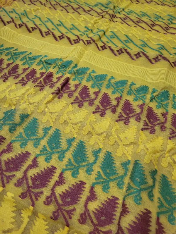 Sindhuja_Fashion_House_Printed_Jamdani_Cotton_Blend_Saree_(Multicolor)