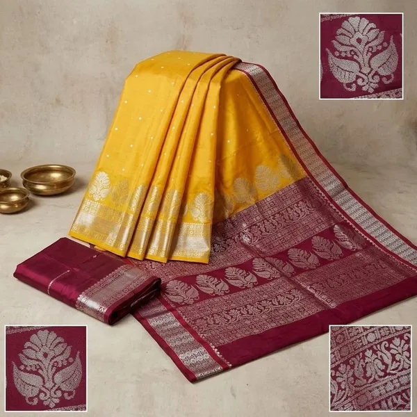 Sindhuja_Fashion_House_Woven_Banarasi_Cotton_Silk,_Pure_Silk_Saree_(Yellow,_Red)