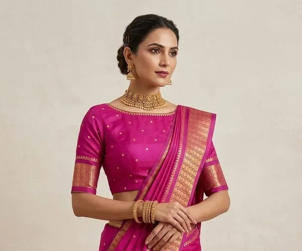 Sindhuja_Fashion_House_Woven_Banarasi_Pure_Silk,_Silk_Blend_Saree_(Blue,_Pink)