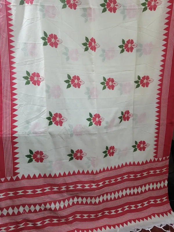 SINDHUJA_FASHION_HOUSE_KHADI_COTTON_HIBISCUS_PRINT_SAREE