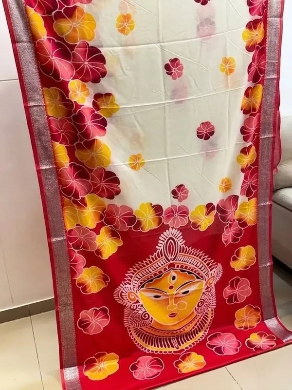 SINDHUJA_FASHION_HOUSE_LINEN_COTTON_DURGA_PRINT_SAREE
