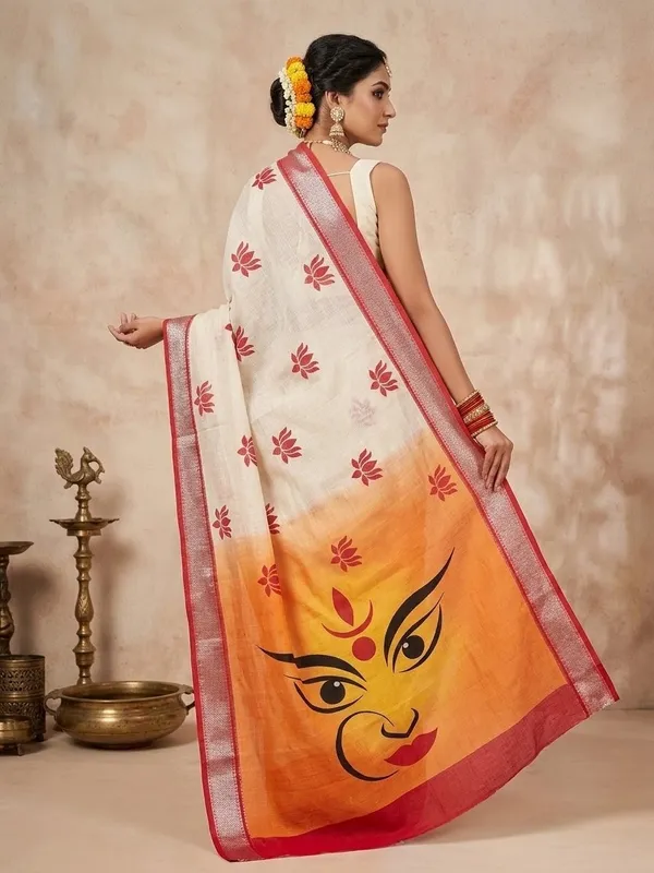 SINDHUJA_FASHION_HOUSE_LINEN_COTTON_DURGA_PRINT_SAREE