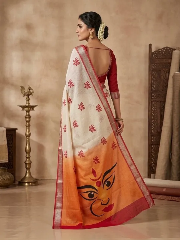 SINDHUJA_FASHION_HOUSE_LINEN_COTTON_DURGA_PRINT_SAREE