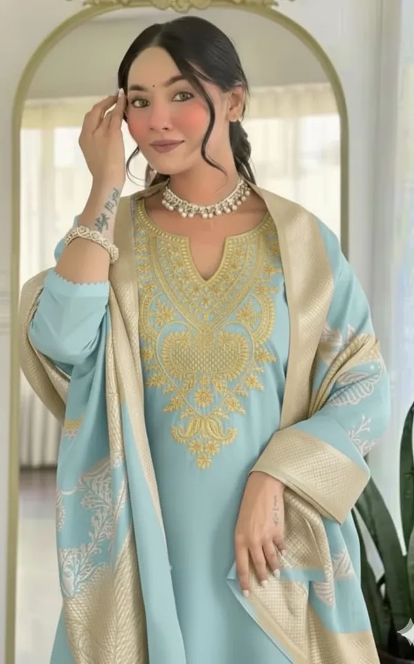 Blue_Rayon_Slub_Embroidered_Kurta_Set_With_Dupatta_For_Women