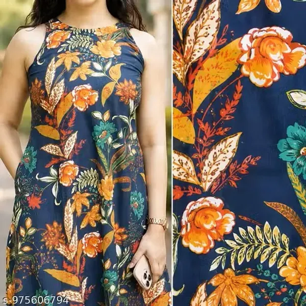 Multicolour_Rayon_Slub_Printed_Sleeveless_Kurti_Set_For_Women