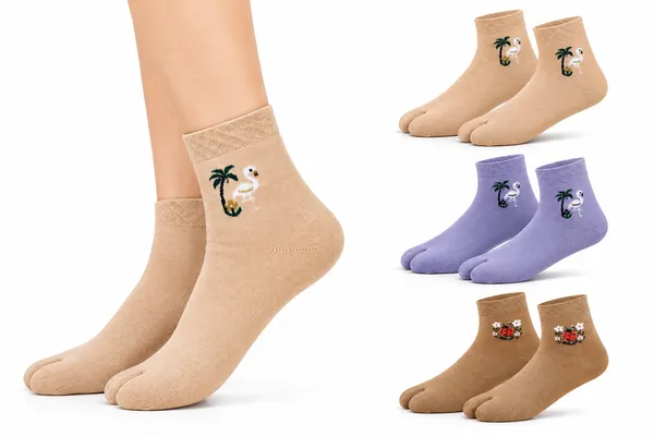 Multicolor_Embroidered_Ankle_Socks_For_Women