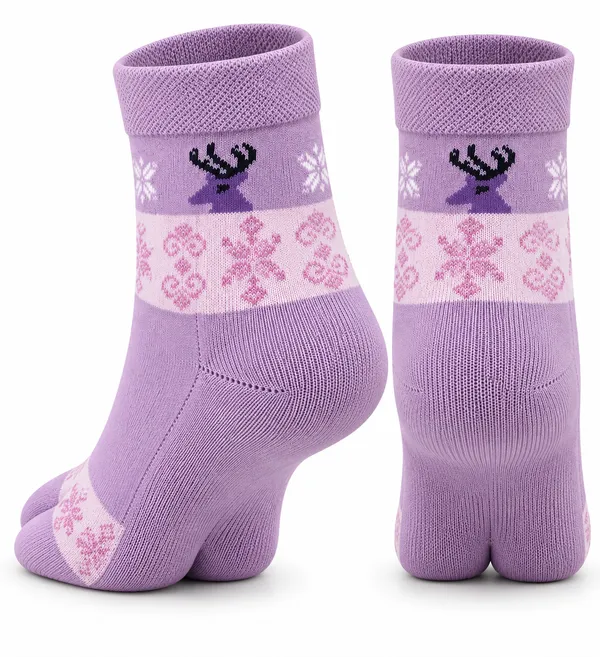 Multicolor_Split_Toe_Ankle_Socks_For_Women