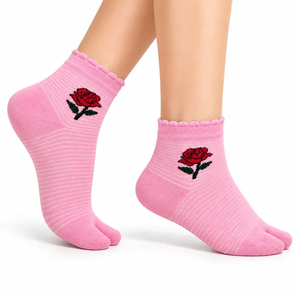 Multicolor_Ankle_Split_Toe_Socks_Set_For_Women
