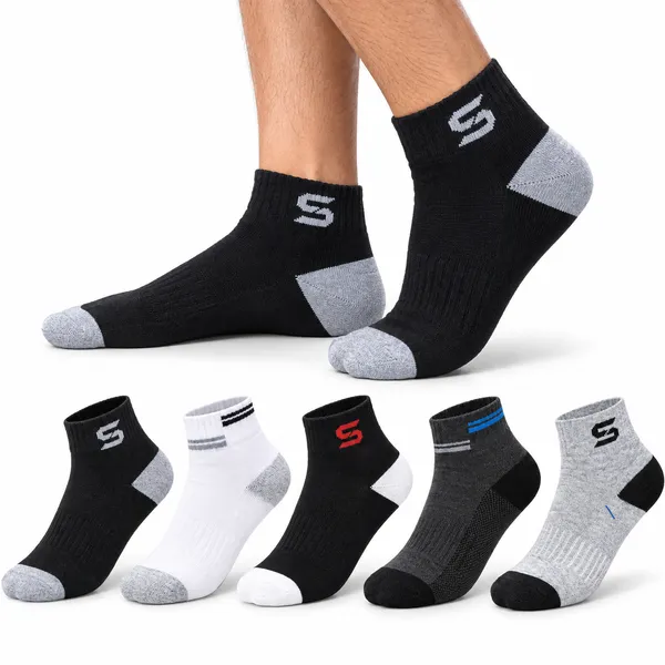 Multicolour_Ankle_Sports_Socks_Pack_of_5_For_Men
