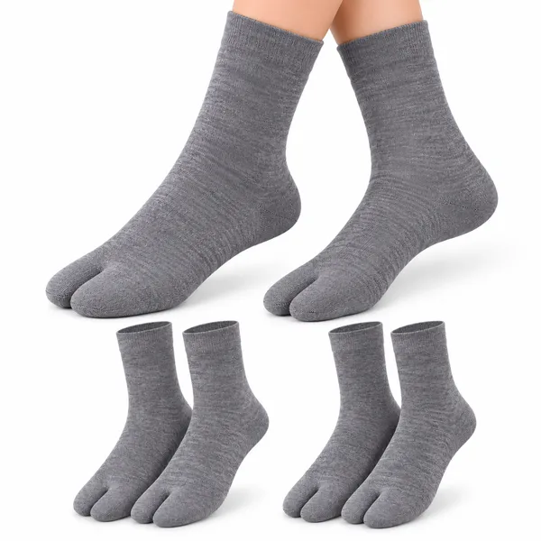 Grey_Five_Toe_Socks_Pack_Of_3_Pairs_For_Men_And_Women