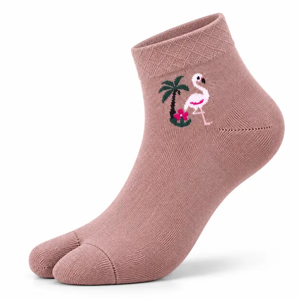 Multicolor_Stretchable_Split_Toe_Ankle_Socks_For_Women