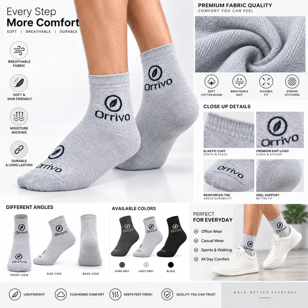 Grey_Knit_Crew_Socks_For_Men