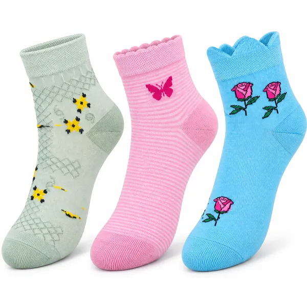 Multicolor_Ankle_Socks_For_Women