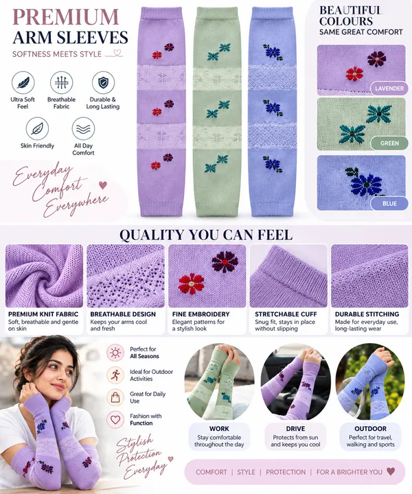 Multicolor_Knitted_Embroidered_Arm_Warmers_For_Women