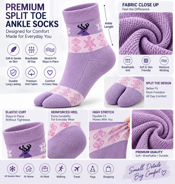 Multicolor_Ankle_Toe_Socks_Pack_For_Women