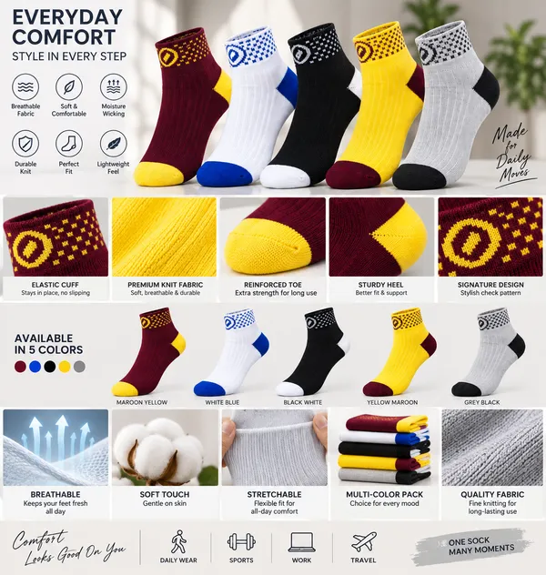 Orrivo_Multicolour_Gym_Sports_Casual_Ankle_Socks_For_Men_(Pack_of_5_)