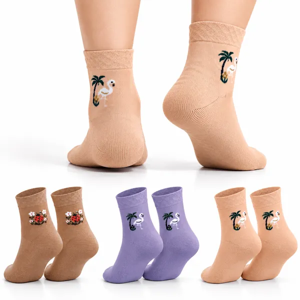 Multicolor_Embroidered_Ankle_Socks_For_Women