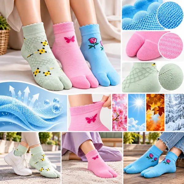 Multicolor_Ankle_Socks_For_Women