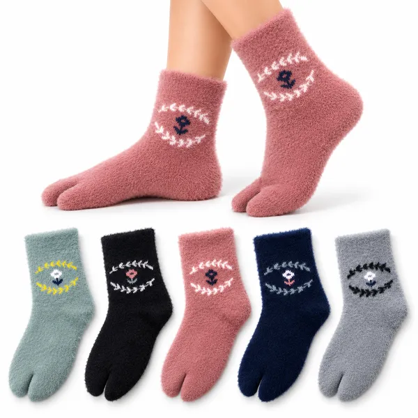 Women_Multicolour_Winter_Fur_Ankle_Socks_Super_soft_Combo_of_5