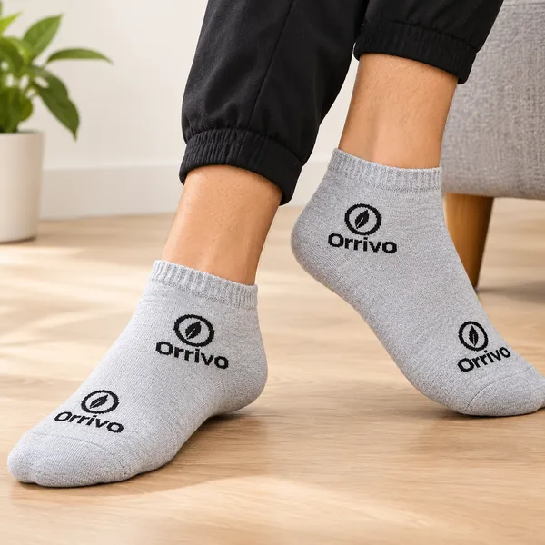 Grey_Knit_Crew_Socks_For_Men