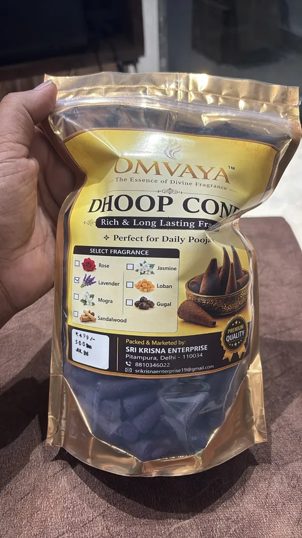 Omvaya_Lavender_Dhoop_Cones_500g