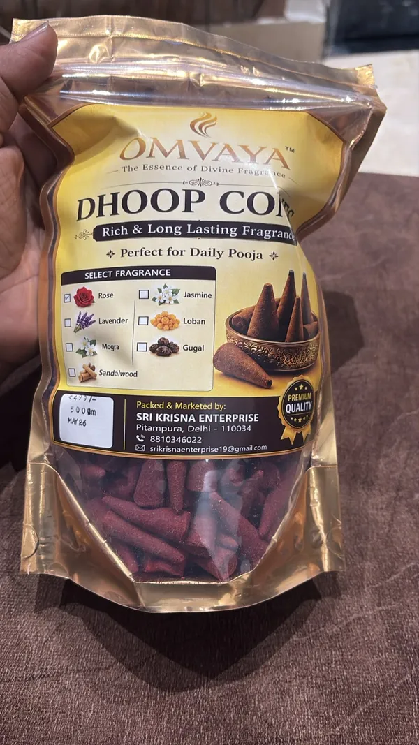 Omvaya_Rose_Dhoop_Cones_500g