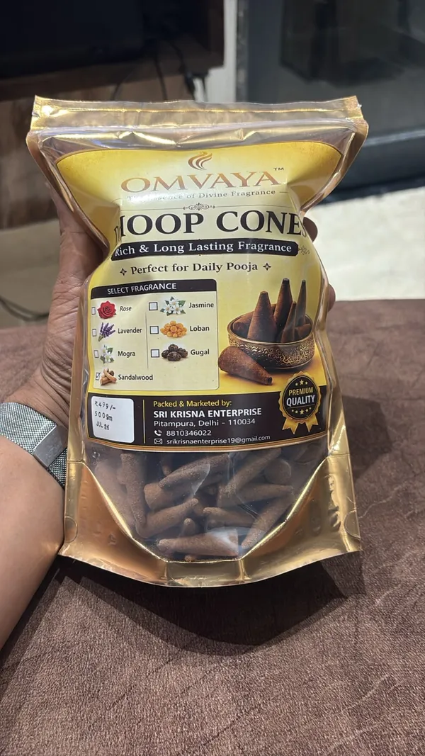 Omvaya_Sandalwood_Dhoop_Cones_500_g