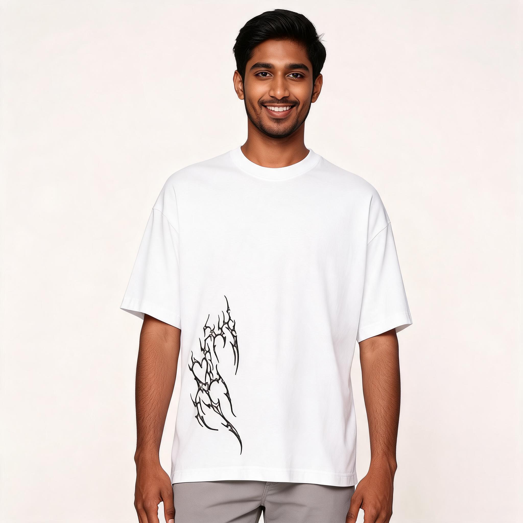 White_Cotton_Graphic_Print_T-Shirt_For_Men