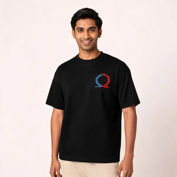 Black_Cotton_Casual_Fit_T-Shirt_For_Men