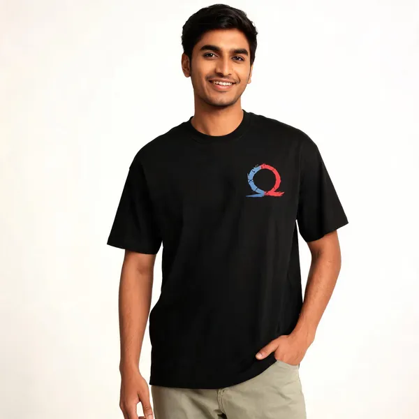 Black_Cotton_Casual_Fit_T-Shirt_For_Men