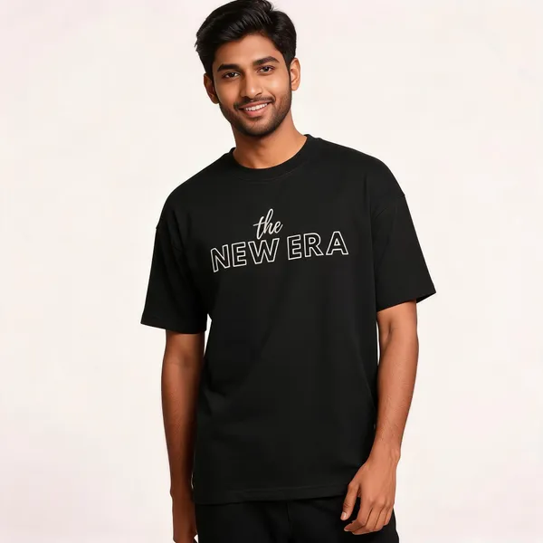Black_Cotton_Casual_Fit_T-Shirt_For_Men