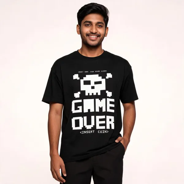 Black_Cotton_Graphic_T-Shirt_For_Men