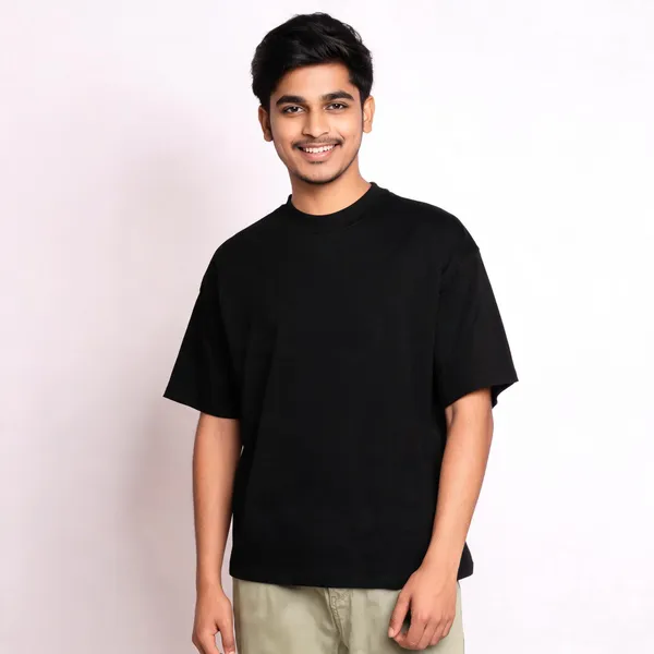 Black_Cotton_Oversized_Graphic_Print_T-Shirt_For_Men