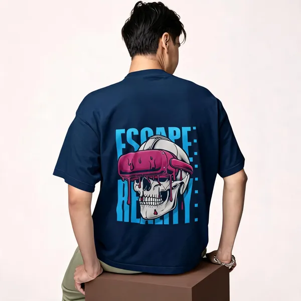 Blue_Cotton_Graphic_Print_T-Shirt_For_Men