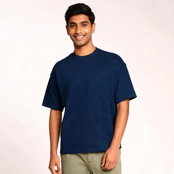 Blue_Cotton_Oversized_Graphic_T-Shirt_For_Men