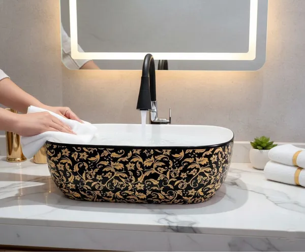 HISRE_Luxury_Ceramic_Designer_Over_Countertop|_Premium_Table_Top_with_Golden_Art_Bathroom_Basin_BLACK_&_GOLD_colorful_table_top_wash_basin_Table_Top_Basin_(BLACK)