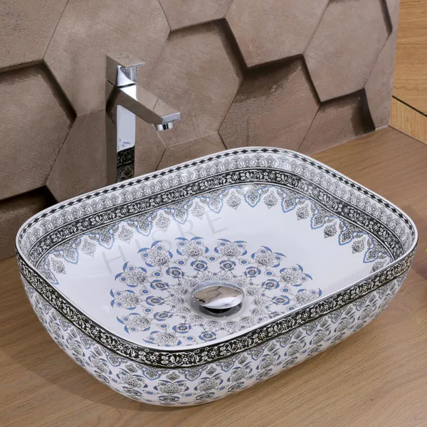 HISRE_Table_Top_Ceramic_Wash_Basin_|_Bathroom_wash_basin_|_Kitchen_Sink_(White)_Wash_Basin_For_Bathroom_RANGOLI_BLUE_Table_Top_Basin_(WHITE)