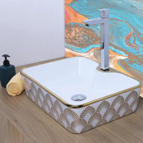 HISRE_White_Gold_Print_Over_Counter_Top_Wash_Basin_Ceramic_Bathroom_Kitchen_Sink_1001B_Table_Top_Basin_(Multicolor)