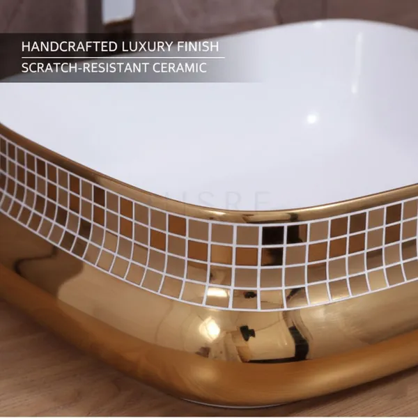 HISRE_Over_Counter_Top_Wash_Basin_|_Ceramic_Bathroom_Kitchen_Sink_18X14X5.5_Inch_3501_Table_Top_Basin_(Gold)