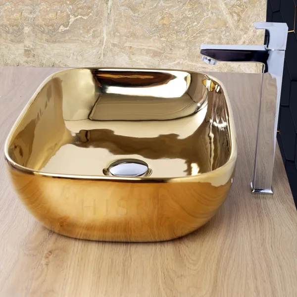 HISRE_Over_Counter_Top_Ceramic_Bathroom_Kitchen_Sink_2306_Table_Top_Basin_(Gold)