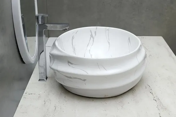 HISRE_White_Marble_Designer_Ceramic_Jinbio_ceramic_Wash_basin_Luxurious_Beutyfull_Table_Top_Bathroom_Sink_(19_x_14.5_x_5_Inch),_Style_-_3_Table_Top_Basin_(White)